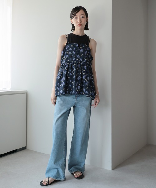 セール】【2025 AW】ミモザ柄プリントビスチェ（キャミソール