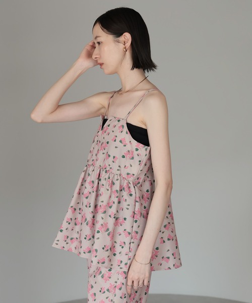 セール】【2025 AW】ミモザ柄プリントビスチェ（キャミソール