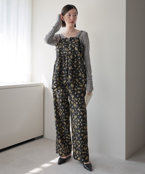 みい セール】【2025 AW】ミモザ柄プリントビスチェ（キャミソール