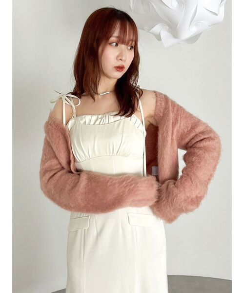 dazzlin（ダズリン）の「レイヤードライクリボンキャミワンピース（ワンピース・レディース・アイボリー/ネイビー・MEDIUM/SMALL）」の3枚目の写真