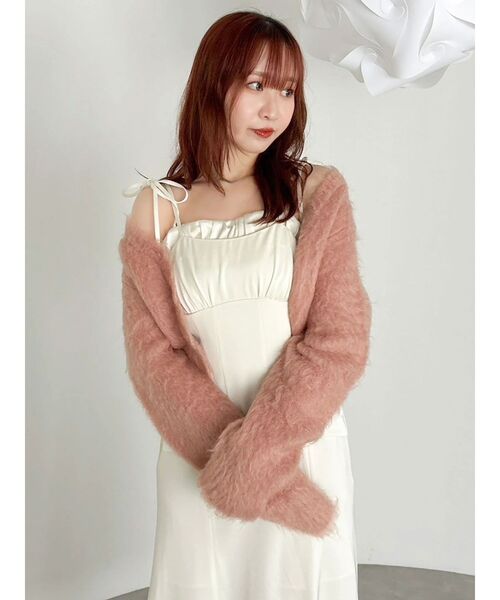 dazzlin（ダズリン）の「レイヤードライクリボンキャミワンピース（ワンピース・レディース・アイボリー/ネイビー・MEDIUM/SMALL）」の4枚目の写真