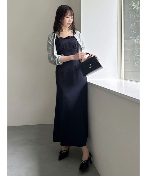 dazzlin（ダズリン）の「レイヤードライクリボンキャミワンピース（ワンピース・レディース・アイボリー/ネイビー・MEDIUM/SMALL）」の8枚目の写真