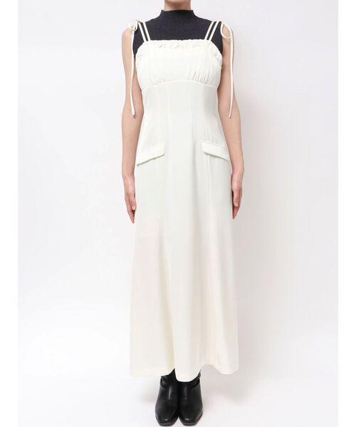 dazzlin（ダズリン）の「レイヤードライクリボンキャミワンピース（ワンピース・レディース・アイボリー/ネイビー・MEDIUM/SMALL）」の20枚目の写真