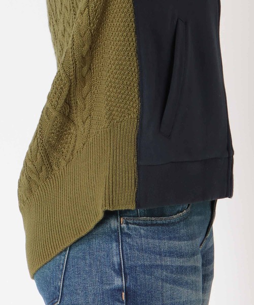 Three Four Time(スリーフォータイム)の「フードスウェットニットドッキングジッパー(パーカー・レディース・ホワイト/ネイビー/カーキ・FREE)」の18枚目の写真