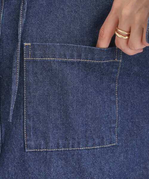 SHOO・LA・RUE（シューラルー）の「【S-LL】こなれ感ある着こなしに デニムフーディーブルゾン（デニムジャケット・レディース・ブルー/ネイビー・03/02/01/04）」の15枚目の写真