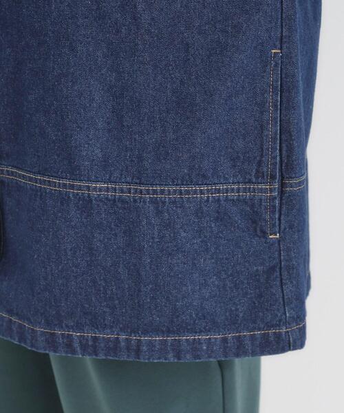SHOO・LA・RUE（シューラルー）の「【S-LL】こなれ感ある着こなしに デニムフーディーブルゾン（デニムジャケット・レディース・ブルー/ネイビー・03/02/01/04）」の18枚目の写真