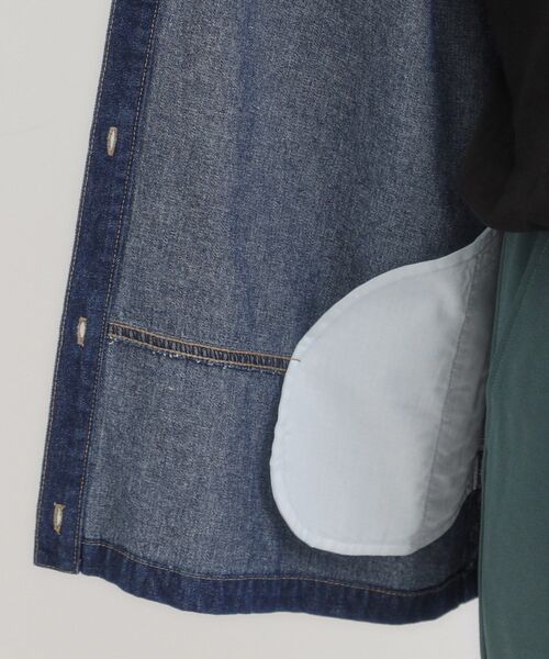 SHOO・LA・RUE（シューラルー）の「【S-LL】こなれ感ある着こなしに デニムフーディーブルゾン（デニムジャケット・レディース・ブルー/ネイビー・03/02/01/04）」の19枚目の写真