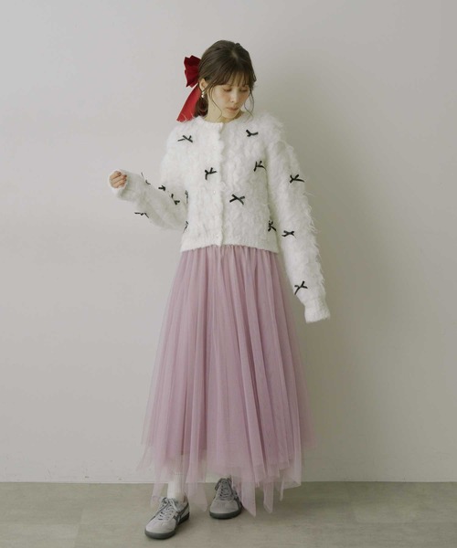 HEIREN(ヘイレーン)の「【HEIREN】イレギュラーヘムボリュームチュールスカート(スカート・レディース・ブラック/アイボリー/ピンク・FREE)」の15枚目の写真