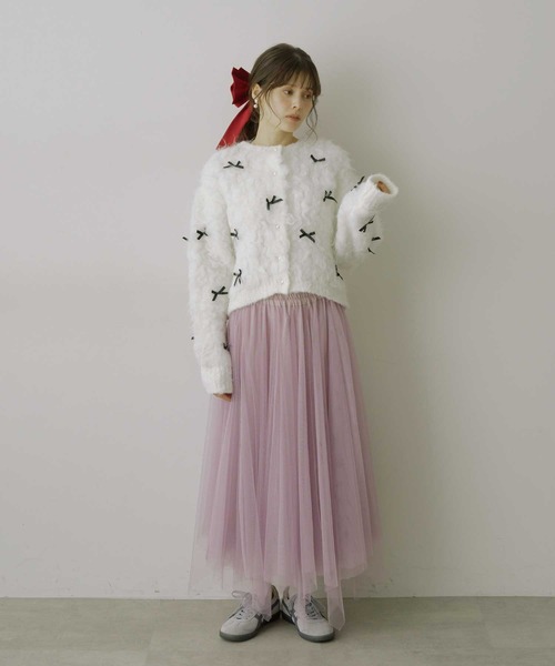 HEIREN(ヘイレーン)の「【HEIREN】イレギュラーヘムボリュームチュールスカート(スカート・レディース・ブラック/アイボリー/ピンク・FREE)」の18枚目の写真