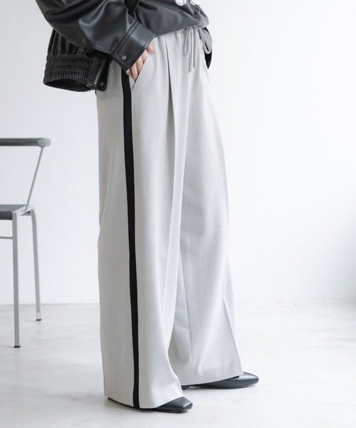 Elura(エルーラ)の「<WEB限定>スリムウォームラインワイドパンツ/591846(その他パンツ・レディース・チェック/ベージュ/ブラック/ライトグレー・FREE)」の11枚目の写真