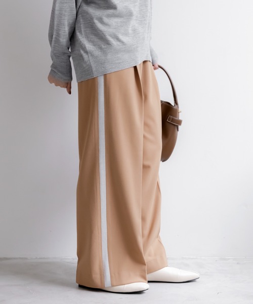 Elura(エルーラ)の「<WEB限定>スリムウォームラインワイドパンツ/591846(その他パンツ・レディース・チェック/ベージュ/ブラック/ライトグレー・FREE)」の14枚目の写真