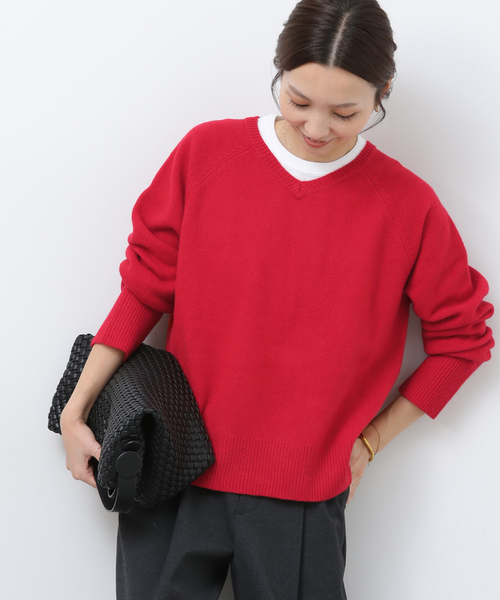 セール】《追加 / 新色》ウールカシミヤVネックプルオーバー（ニット