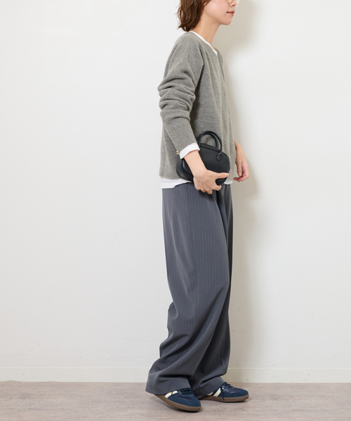 JOURNAL STANDARD relume（ジャーナルスタンダード　レリューム）の「《追加 / 新色》ウールカシミヤVネックプルオーバー（ニット/セーター・レディース・チャコールグレー/レッド/グリーン/ベージュ系その他・FREE）」の7枚目の写真