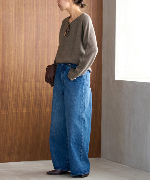 JOURNAL STANDARD relume（ジャーナルスタンダード　レリューム）の「《追加 / 新色》ウールカシミヤVネックプルオーバー（ニット/セーター・レディース・チャコールグレー/レッド/グリーン/ベージュ系その他・FREE）」の14枚目の写真