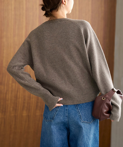 JOURNAL STANDARD relume（ジャーナルスタンダード　レリューム）の「《追加 / 新色》ウールカシミヤVネックプルオーバー（ニット/セーター・レディース・チャコールグレー/レッド/グリーン/ベージュ系その他・FREE）」の19枚目の写真