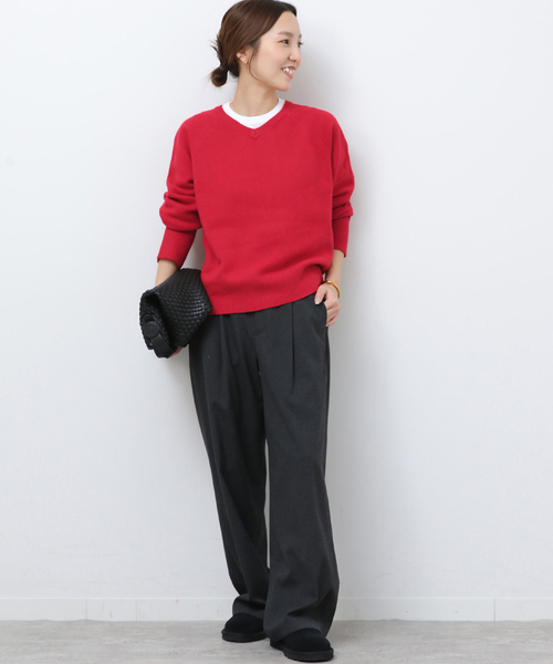 ⭐️ドゥーズィエム ✨ミドルゲージ ウールカシミア Vネックプルオーバー ⭐️ドゥーズィエム ✨ミドルゲージ ウールカシミア Vネックプルオーバー