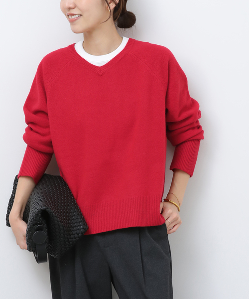 ⭐️ドゥーズィエム ✨ミドルゲージ ウールカシミア Vネックプルオーバー ⭐️ドゥーズィエム ✨ミドルゲージ ウールカシミア Vネックプルオーバー