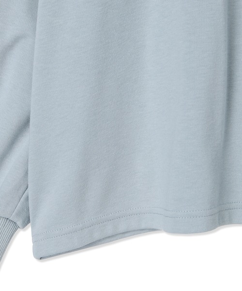 Amourire girl（アムリールガール）の「バックレースアッププルオーバー（スウェット・キッズ・サックスブルー/ブラック・160cm/150cm/140cm/130cm）」の6枚目の写真