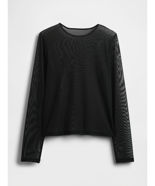 GAP（ギャップ）の「メッシュ クロップドtシャツ（Tシャツ/カットソー・レディース・ブラック系その他/ブラック・XS/S/XXS/M/L/XL）」の6枚目の写真