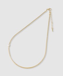 テープチェーンパールネックレス