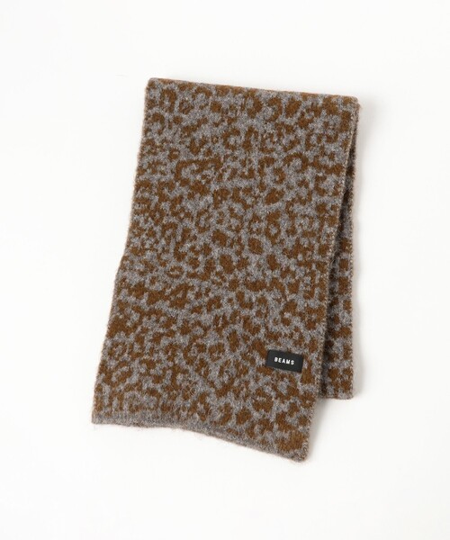 BEAMS（ビームス）の「アニマルドット マフラー（マフラー・メンズ・ブラック/ベージュ・ONE SIZE）」の5枚目の写真