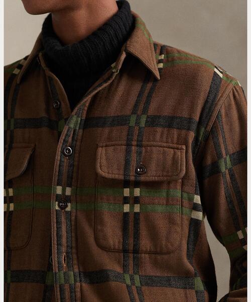 POLO RALPH LAUREN（ポロ ラルフ ローレン）の「クラシック フィット フランネル ユーティリティ シャツ（シャツ/ブラウス・メンズ・グリーン・XS/S/M/L）」の5枚目の写真