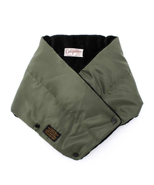 Alpha Industries(アルファインダストリーズ)の「【Ciaopanic】 <ALPHA/アルファ>別注 SPALPHAネックウォーマー(マフラー・メンズ・ホワイト/オリーブ/ブラック・FREE)」の3枚目の写真