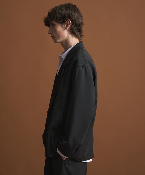 セットアップ対応〉AQUA WOOLカルゼダブルジャケット（セットアップ