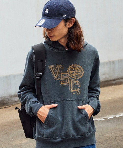 REMI RELIEF(レミレリーフ)の「REMI RELIEF/レミレリーフ SP加工 裏毛 パーカー (VSC)(パーカー・メンズ・レッド/ブラック/ホワイト・L/M/XL)」の6枚目の写真