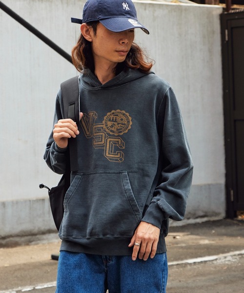 REMI RELIEF(レミレリーフ)の「REMI RELIEF/レミレリーフ SP加工 裏毛 パーカー (VSC)(パーカー・メンズ・レッド/ブラック/ホワイト・L/M/XL)」の8枚目の写真