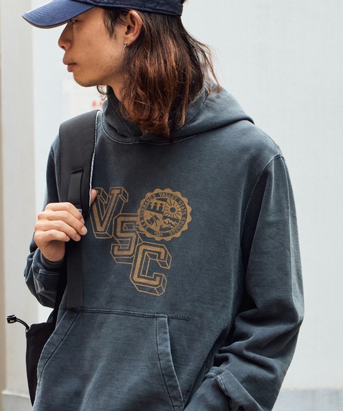 REMI RELIEF(レミレリーフ)の「REMI RELIEF/レミレリーフ SP加工 裏毛 パーカー (VSC)(パーカー・メンズ・レッド/ブラック/ホワイト・L/M/XL)」の4枚目の写真