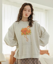 Seventen 花柄プリント スウェット Mサイズ スウェット(ホワイト/白色系・花柄・ボタニカル柄