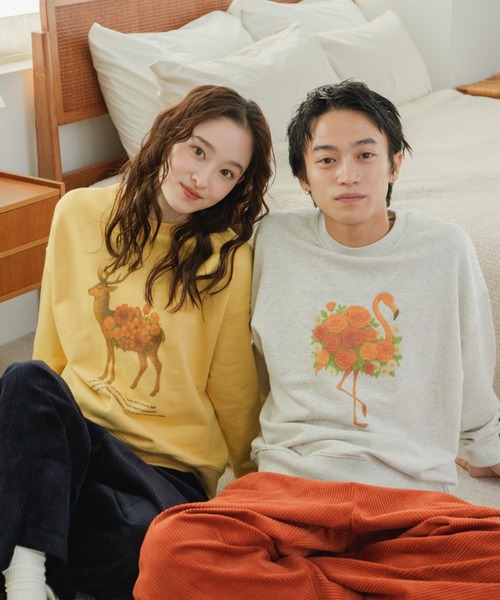 eLur（エラー）の「フラワーアニマルプリントスウェット（スウェット・レディース・イエロー/アイボリー・FREE）」の16枚目の写真