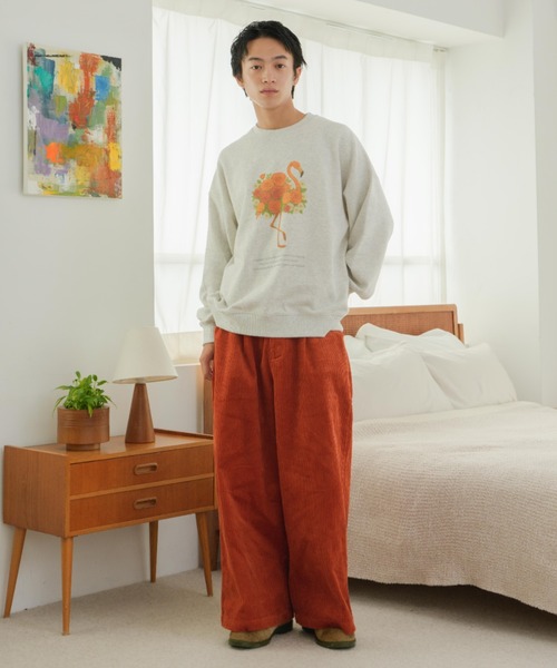 eLur（エラー）の「フラワーアニマルプリントスウェット（スウェット・レディース・イエロー/アイボリー・FREE）」の10枚目の写真