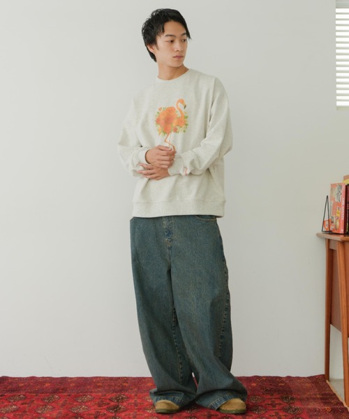 eLur（エラー）の「フラワーアニマルプリントスウェット（スウェット・レディース・イエロー/アイボリー・FREE）」の8枚目の写真