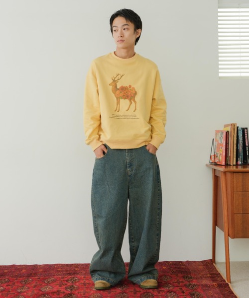 eLur（エラー）の「フラワーアニマルプリントスウェット（スウェット・レディース・イエロー/アイボリー・FREE）」の18枚目の写真