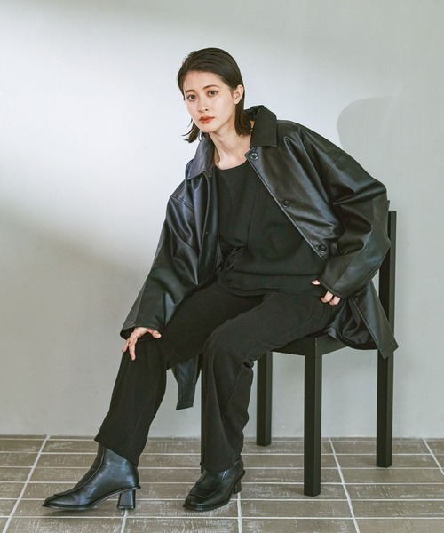 LAKOLE（ラコレ）の「スクエアトゥ切替ブーツ / 589066（ブーツ・レディース・ブラック/ブラウン・MEDIUM/LARGE）」の17枚目の写真