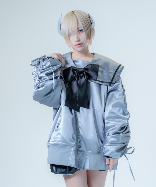 ビッグリボンセーラー ギャザー MA1 / リボン取り外し可能