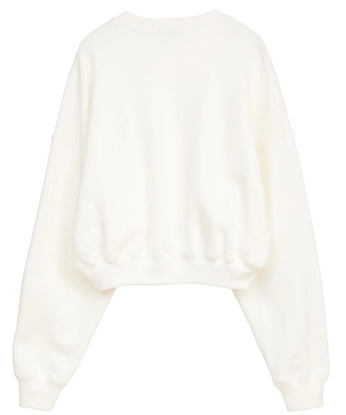 CLANE（クラネ）の「CLANE/クラネ/LOGO SHORT SWEAT TOPS（スウェット・レディース・ホワイト/ブラック/グレー・1/2）」の4枚目の写真