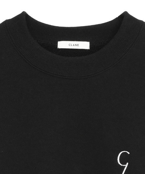 CLANE（クラネ）の「CLANE/クラネ/LOGO SHORT SWEAT TOPS（スウェット・レディース・ホワイト/ブラック/グレー・1/2）」の11枚目の写真