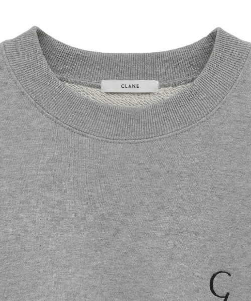 CLANE（クラネ）の「CLANE/クラネ/LOGO SHORT SWEAT TOPS（スウェット・レディース・ホワイト/ブラック/グレー・1/2）」の17枚目の写真