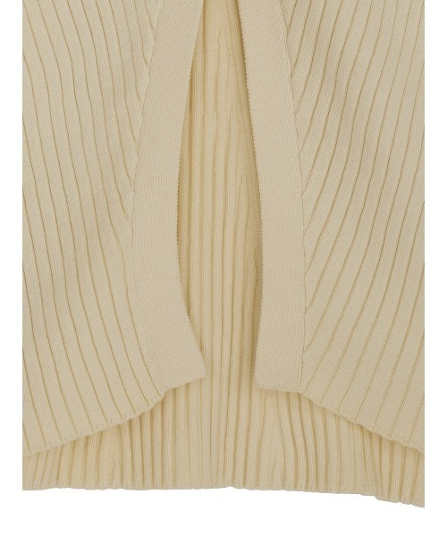 セール】SHEER SLEEVE WAVE KNIT CARDIGAN（カーディガン/ボレロ