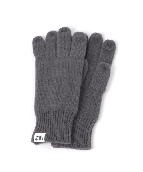 FOUND GOOD(ファウンドグッド)の「ユビアキニットテブクロ2(手袋・レディース・グレー系8/ブラウン系8/ピンク系2/ベージュ/ブラック/ブルー系6/レッド系5・FREE)」の2枚目の写真