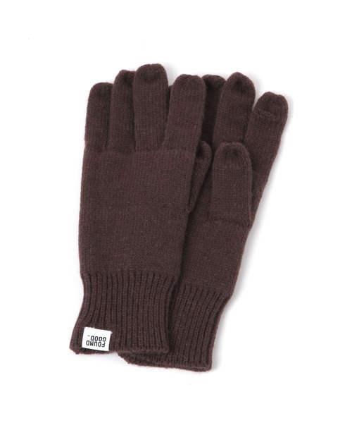 FOUND GOOD(ファウンドグッド)の「ユビアキニットテブクロ2(手袋・レディース・グレー系8/ブラウン系8/ピンク系2/ベージュ/ブラック/ブルー系6/レッド系5・FREE)」の3枚目の写真
