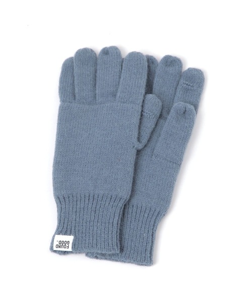 FOUND GOOD(ファウンドグッド)の「ユビアキニットテブクロ2(手袋・レディース・グレー系8/ブラウン系8/ピンク系2/ベージュ/ブラック/ブルー系6/レッド系5・FREE)」の5枚目の写真