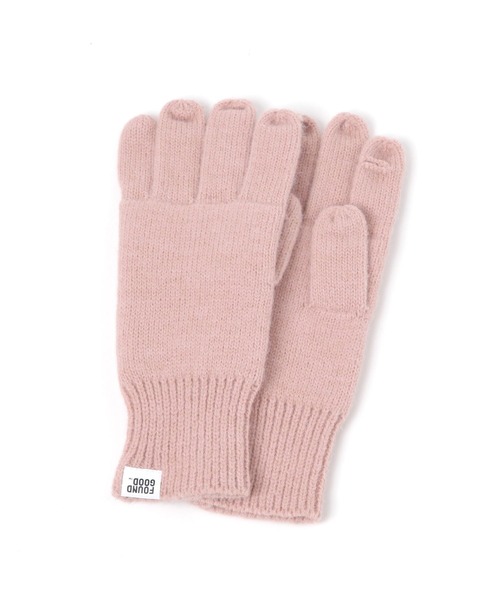 FOUND GOOD(ファウンドグッド)の「ユビアキニットテブクロ2(手袋・レディース・グレー系8/ブラウン系8/ピンク系2/ベージュ/ブラック/ブルー系6/レッド系5・FREE)」の6枚目の写真