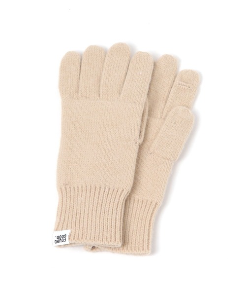 FOUND GOOD(ファウンドグッド)の「ユビアキニットテブクロ2(手袋・レディース・グレー系8/ブラウン系8/ピンク系2/ベージュ/ブラック/ブルー系6/レッド系5・FREE)」の4枚目の写真
