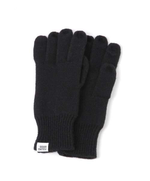 FOUND GOOD(ファウンドグッド)の「ユビアキニットテブクロ2(手袋・レディース・グレー系8/ブラウン系8/ピンク系2/ベージュ/ブラック/ブルー系6/レッド系5・FREE)」の1枚目の写真