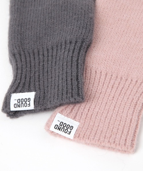 FOUND GOOD(ファウンドグッド)の「ユビアキニットテブクロ2(手袋・レディース・グレー系8/ブラウン系8/ピンク系2/ベージュ/ブラック/ブルー系6/レッド系5・FREE)」の13枚目の写真