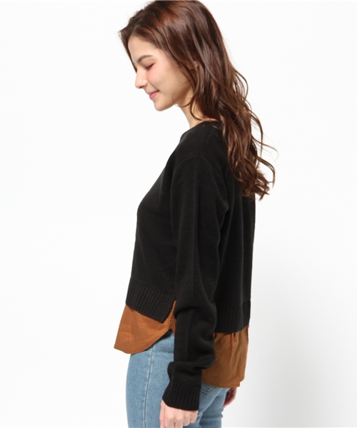 Kastane（カスタネ）の「ドッキングプルオーバー（ニット/セーター・レディース・ブラック/レッド・FREE）」の8枚目の写真